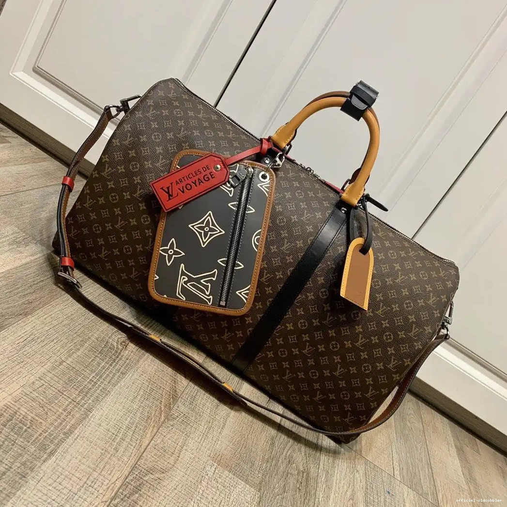 Official oldcobbler VUITTON KEEPALL 50 BANDOULIÈRE LOUIS 0515